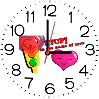 23% OFF on Ellicon B339 Stop In The Name Of Love Analog Wall Clock Multicolor