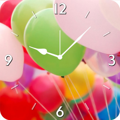 50% OFF on FurnishFantasy Colorful Ballons Analog Wall Clock Multicolor