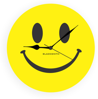 28% OFF on Blacksmith Black & Yellow Smiley Analog Wall Clock Yellow 28% OFF on Blacksmith Black & Yellow Smiley Analog Wall Clock Yellow