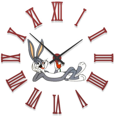 23% OFF on Ellicon B15 Bunny Cartoon Analog Wall Clock White