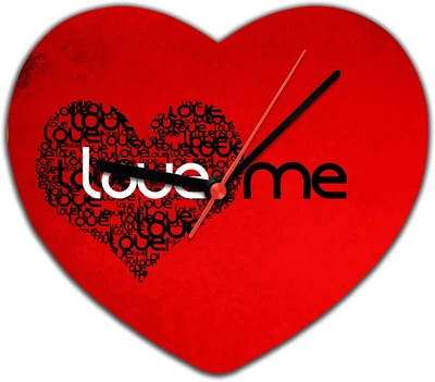 40% OFF on Lovely Collection Do You Love Me Analog Wall Clock Red