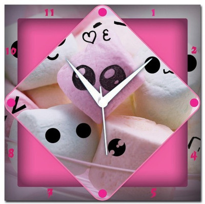 70% OFF on WebPlaza Cute Marshmallows Analog Wall Clock Multicolor