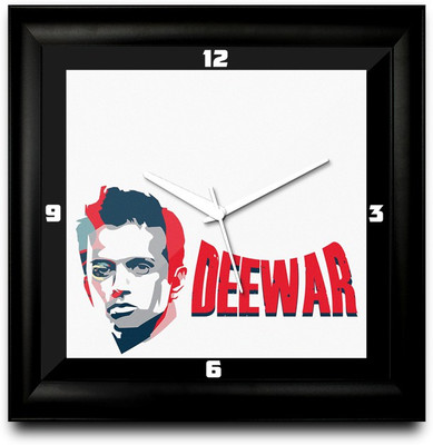 73% OFF on ShopMantra Rahul Dravid Deewar Square Analog Wall Clock Black
