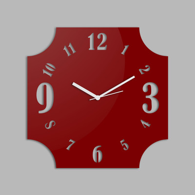 70% OFF on Creative Width Décor Elegant Style 2 Analog Wall Clock Red