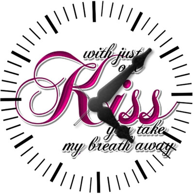 28% OFF on Ellicon 27 With Just One Kiss Analog Wall Clock White