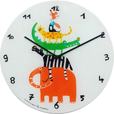 Nextime Jungle Analog 29.972 cm Dia Wall Clock White Nextime Jungle Analog 29.972 cm Dia Wall Clock White