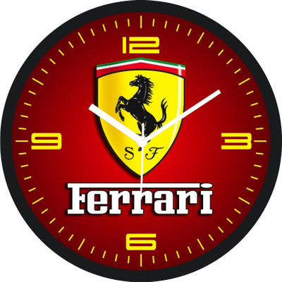 61% OFF on Regent Ferrari Red Analog Wall Clock Black