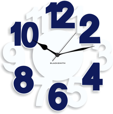 12% OFF on Blacksmith Dark Blue & White Classic Numbers Analog Wall Clock White 12% OFF on Blacksmith Dark Blue & White Classic Numbers Analog Wall Clock White