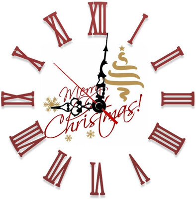28% OFF on Ellicon 109 Merry Christmas Analog Wall Clock White