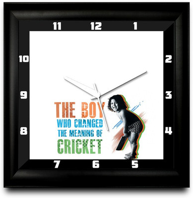 73% OFF on ShopMantra Sachin The Boy Who Changed Cricket Square Analog Wall Clock Black