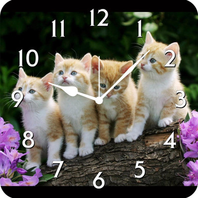 50% OFF on FurnishFantasy Lovely Kittens Analog Wall Clock Multicolor 50% OFF on FurnishFantasy Lovely Kittens Analog Wall Clock Multicolor