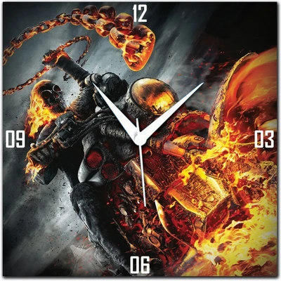70% OFF on WebPlaza Ghost Rider Spirit Of Vengeance Analog Wall Clock Multicolor