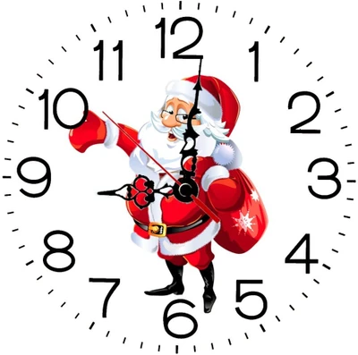 28% OFF on Ellicon 90 Santa Claus Analog Wall Clock White