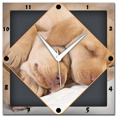 70% OFF on WebPlaza Two Puppies Analog Wall Clock Multicolor