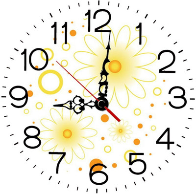 28% OFF on Ellicon 173 Colorful Flower Analog Wall Clock White 28% OFF on Ellicon 173 Colorful Flower Analog Wall Clock White