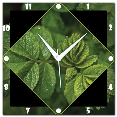 83% OFF on Amore Mint Leaves Analog Wall Clock Green 83% OFF on Amore Mint Leaves Analog Wall Clock Green