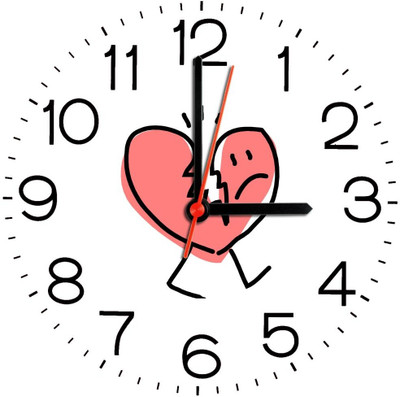 28% OFF on Ellicon 193 Broken Heart Analog Wall Clock White 28% OFF on Ellicon 193 Broken Heart Analog Wall Clock White