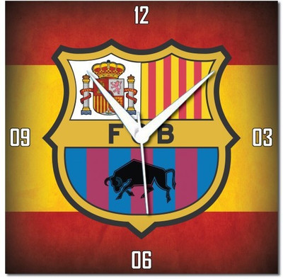 70% OFF on WebPlaza Barcelona Spain Soccer Analog Wall Clock Multicolor