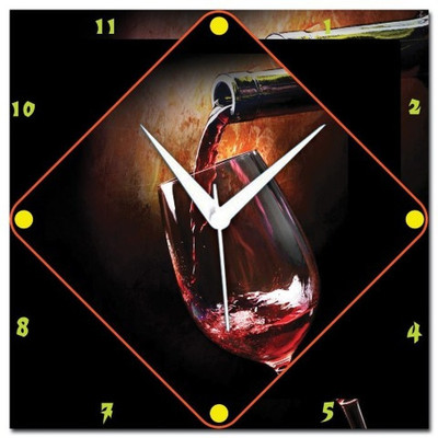 70% OFF on WebPlaza Wine In Glass Analog Wall Clock Multicolor