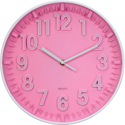 44% OFF on Basement Bazaar Refreshing Analog Wall Clock Pink, White