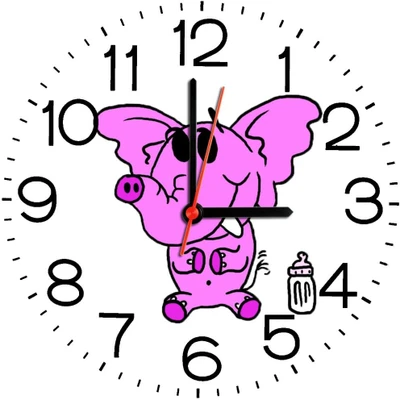 23% OFF on Ellicon B187 Funny Cartoon Elephant Analog Wall Clock White