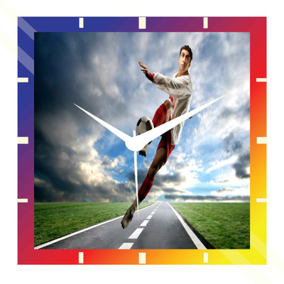 50% OFF on Moneysaver Soccer Kick Analog Wall Clock Multicolor