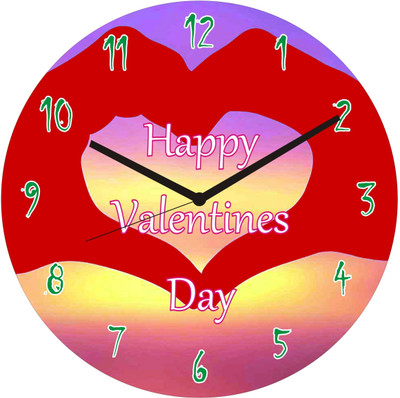 50% OFF on Panache Beautiful Hearts Valentine Analog 20 cm Dia Wall Clock Multicolor