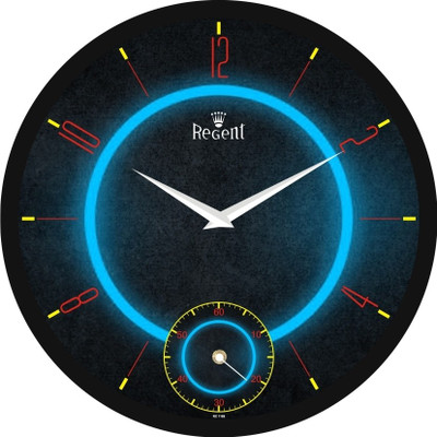 62% OFF on Regent Glowing Blue Circle Analog Wall Clock Black 62% OFF on Regent Glowing Blue Circle Analog Wall Clock Black