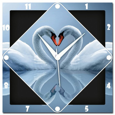 72% OFF on Amore Swan Love Analog Wall Clock Blue 72% OFF on Amore Swan Love Analog Wall Clock Blue