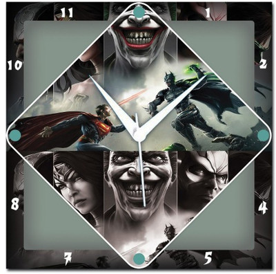 72% OFF on Amore Superman Vs Batman Analog Wall Clock Multicolor