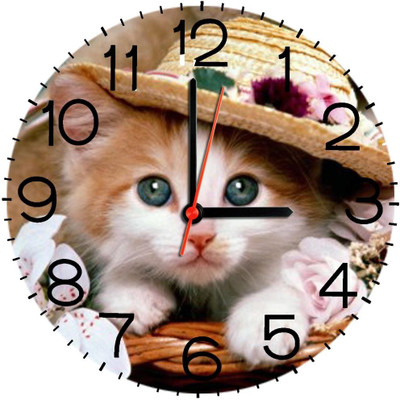 23% OFF on Ellicon B326 Funny Cute Cat Analog Wall Clock Multicolor 23% OFF on Ellicon B326 Funny Cute Cat Analog Wall Clock Multicolor