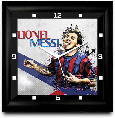 73% OFF on ShopMantra Lionel Messi Barcelona Square Analog Wall Clock Black