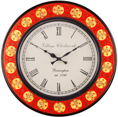 54% OFF on RDBH Brass Flower Analog Wall Clock Red 54% OFF on RDBH Brass Flower Analog Wall Clock Red
