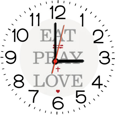 23% OFF on Ellicon B198 Eat Pray Love Analog Wall Clock White