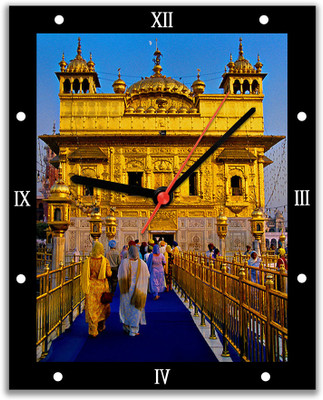 14% OFF on Lovely Collection Golden Temple Religious Analog Wall Clock Multicolor