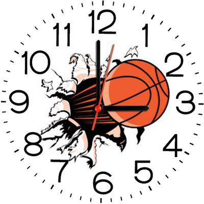 23% OFF on Ellicon B165 Funny Basketball Analog Wall Clock White