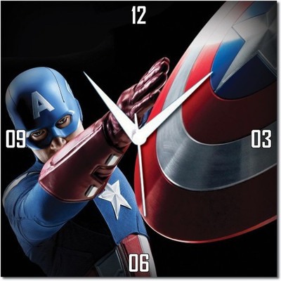 70% OFF on WebPlaza Captain America Analog Wall Clock Multicolor