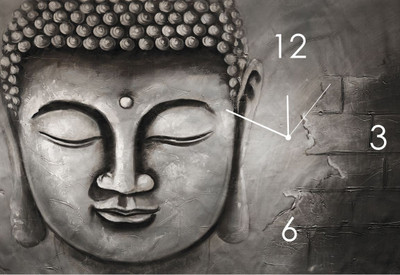 14% OFF on Everyday Gifts Buddha Design Analog Wall Clock Black