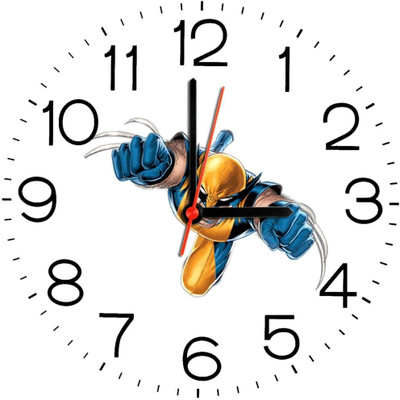23% OFF on Ellicon B120 Wolverine Cartoon Analog Wall Clock White