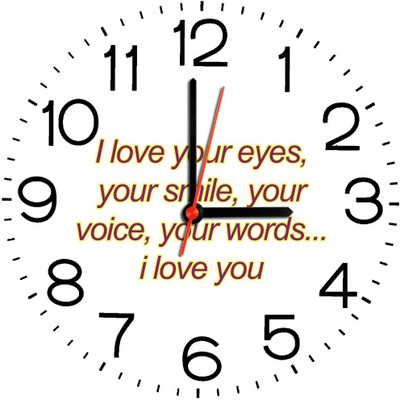 23% OFF on Ellicon B263 I Love Your Eyes Analog Wall Clock White