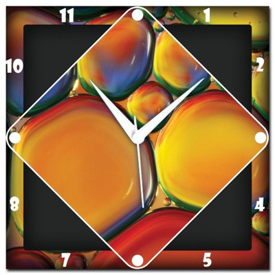 72% OFF on Amore Oil Bubble Analog Wall Clock Multicolor