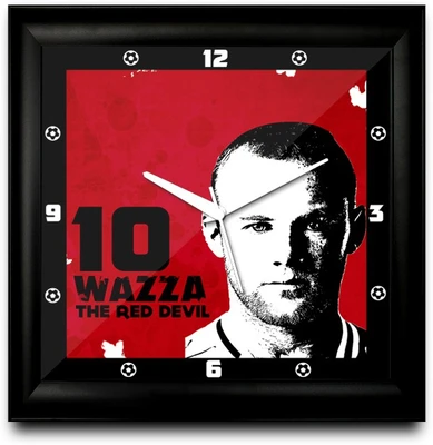 73% OFF on ShopMantra Wayne Rooney Wazza Square Analog Wall Clock Black