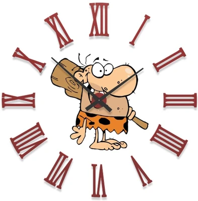 23% OFF on Ellicon B44neanderthal Dad Analog Wall Clock White