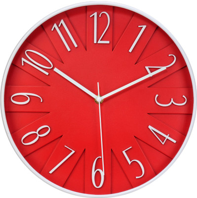 44% OFF on Basement Bazaar Sleek Analog Wall Clock Red, White 44% OFF on Basement Bazaar Sleek Analog Wall Clock Red, White