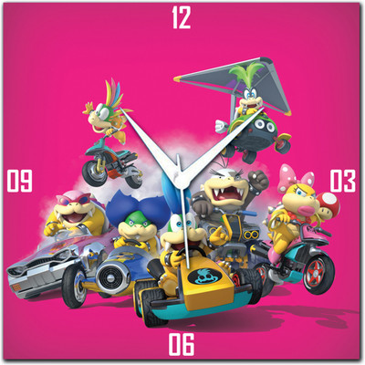 72% OFF on Amore Mario Kart 8 Koopalings Analog Wall Clock Pink