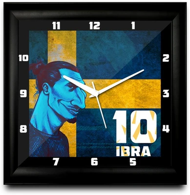 73% OFF on ShopMantra Zlatan Sweden Football Square Analog Wall Clock Black