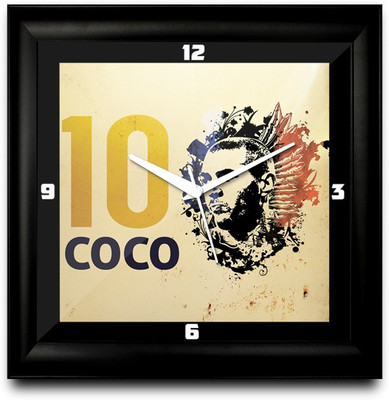 73% OFF on ShopMantra Karim Benzema France Football Square Analog Wall Clock Black