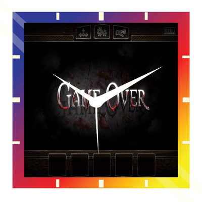 50% OFF on Moneysaver Game Over Analog Wall Clock Multicolor