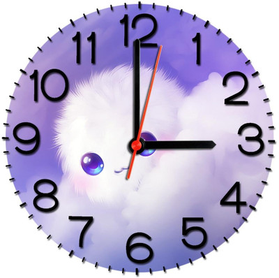 28% OFF on Ellicon 370 Cute Pattern Analog Wall Clock White