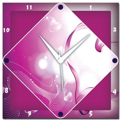 70% OFF on WebPlaza Pink Abstract Analog Wall Clock Multicolor